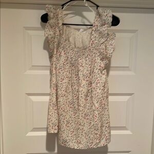 Heyson Floral Ruffle Sleeveless Top large